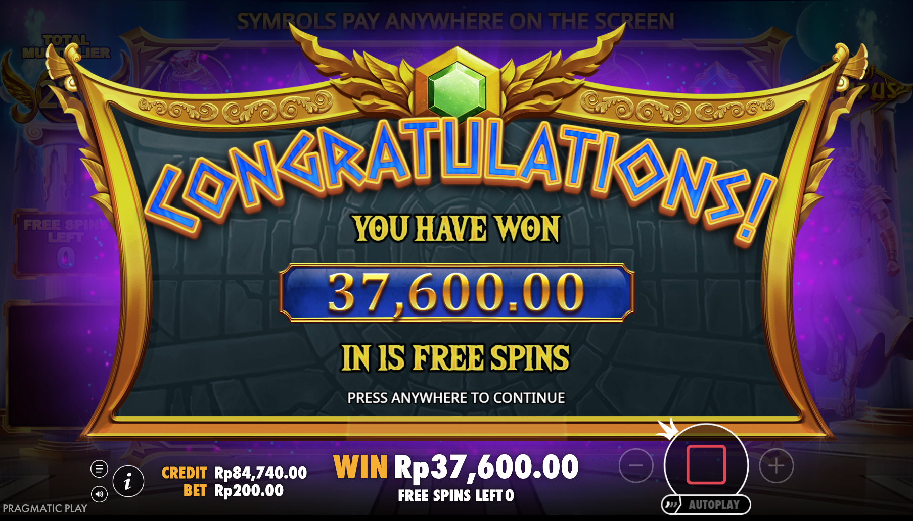 Slot Olympus 1win Indonesia casino prize jackpot